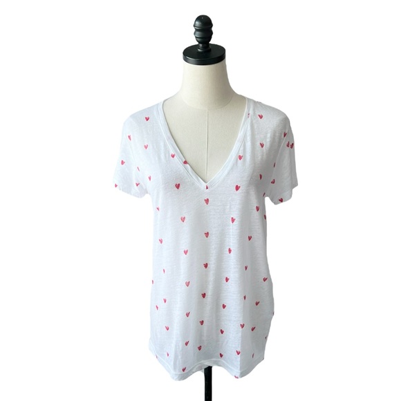 Rails Cara Linen Heart Print Tee | XS - Picture 2 of 11